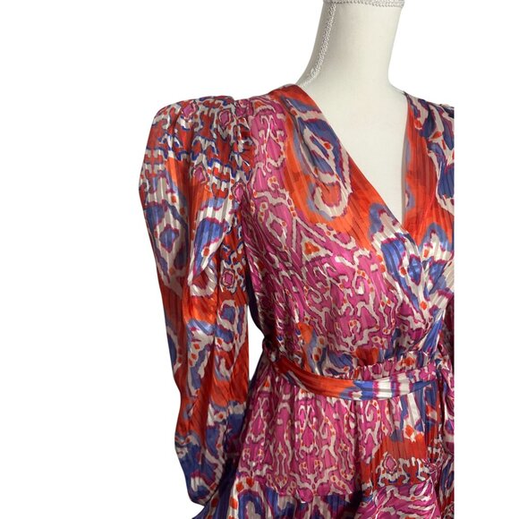 CQ BY CQ Long Sleeve Wave Mini Party Dress Size Small - Picture 2 of 8